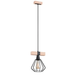 Lampa wisząca ALFA FIBIA DREWNIANA 1xE27 19cm | 60612