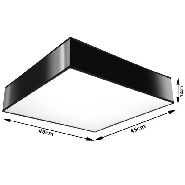 Plafon Sollux HORUS 45 Lampa sufitowa PVC, Stal, czarny 3 x15W LED, SL.0139