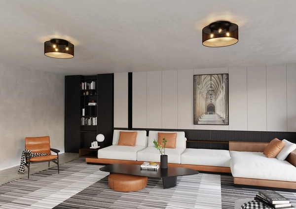 Lampa sufitowa Emibig ASTON 3 Czarny/GOLD 1148/3