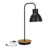 Lampa gabinetowa/stołowa/nocna VARIO 41-73488 czarna/drewno 1x60W E27