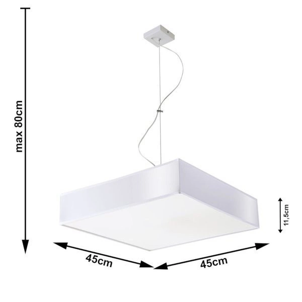 Lampa wisząca Sollux HORUS 45 Lampa PVC, Stal, biały 3 x 15W LED, SL.0135