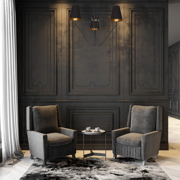 Żyrandol VICTORIA BLACK 3xE27 MLP4912