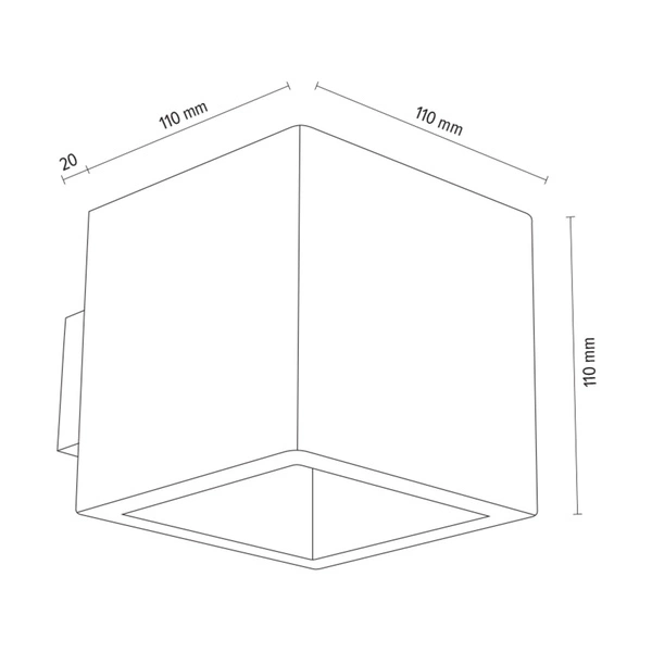 Kinkiet Blokowy 1xG9 Max.28W Szary Beton 2255136