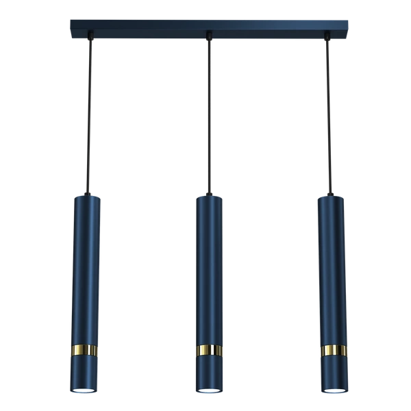 Lampa wisząca JOKER, MLP7726, granatowy/złoty, 3x8W GU10