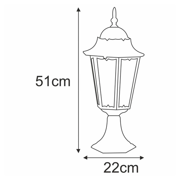 Lampa ogrodowa stojąca K-5006S CZARNY/ZŁOTY z serii LOZANA