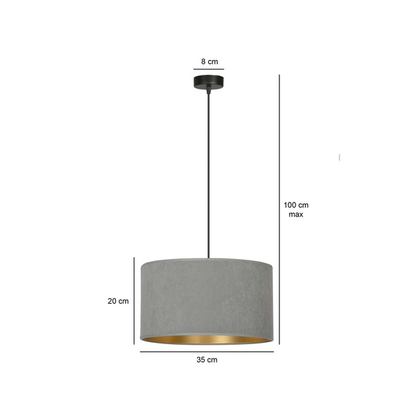 Lampa wisząca Emibig HILDE 1 BL GRAY 1050/1