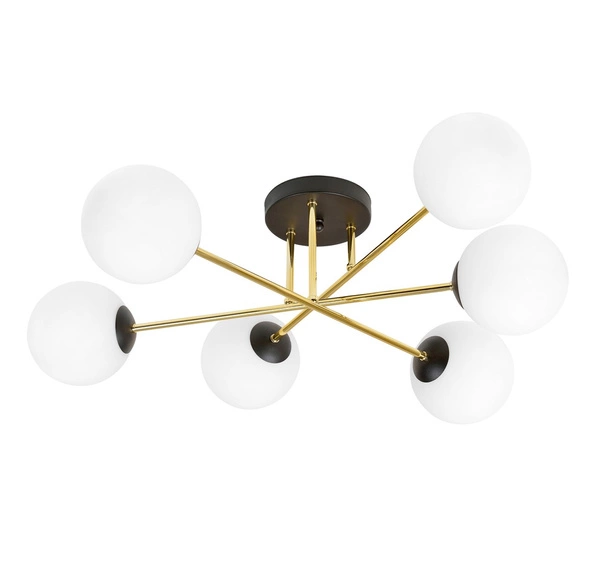 Lampa sufitowa Emibig MAGNUM 6 BL OPAL 1233/6