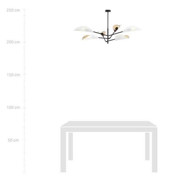 Lampa sufitowa Emibig VENE 6 Biały/GOLD 1159/6
