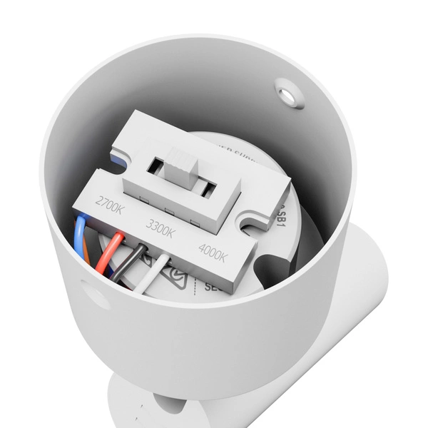 SPOT S OPRAWA NATYNKOWA 6W CCT 230V 30st IP20 śr.35x122x184mm BIAŁY 5 LAT GW. SPECTRUM