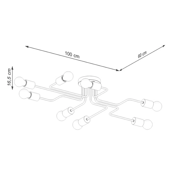 Żyrandol TIMBO 8 biały