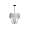 Nowoczesna lampa wisząca ALMERIA SILVER/CHROME 1xE27 MLP6437