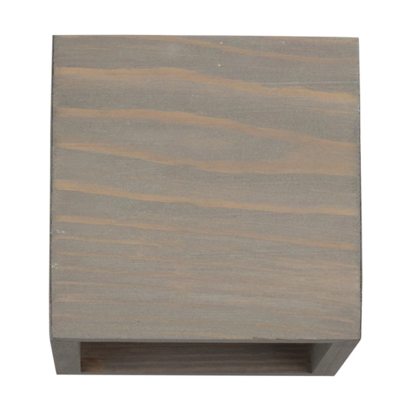 Kinkiet z drewna blokowego 1xG9 maks. 6W barwiona sosna szara/czarny metal 20257104