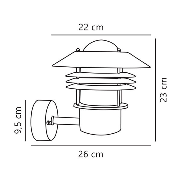 Kinkiet VEJE E27 60W Metal | Czarny
