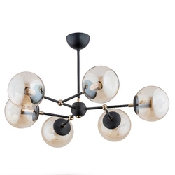 Lampa sufitowa ALFA ITORIS CZARNA 6xE27 70cm | 60818