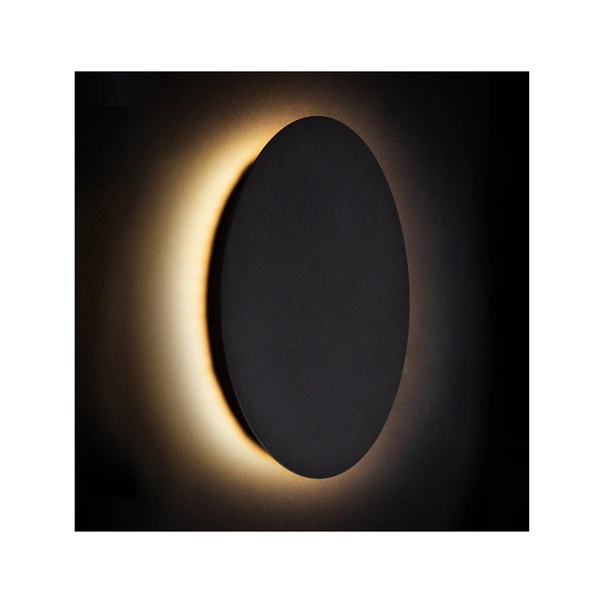 Kinkiet RING LED M 25cm 10W barwa ciepła 3000K | czarny 7635