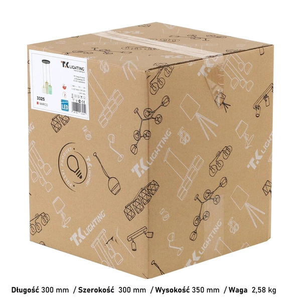 MARCO GREEN LAMPA WISZĄCA 3 PŁ KOŁO 3325