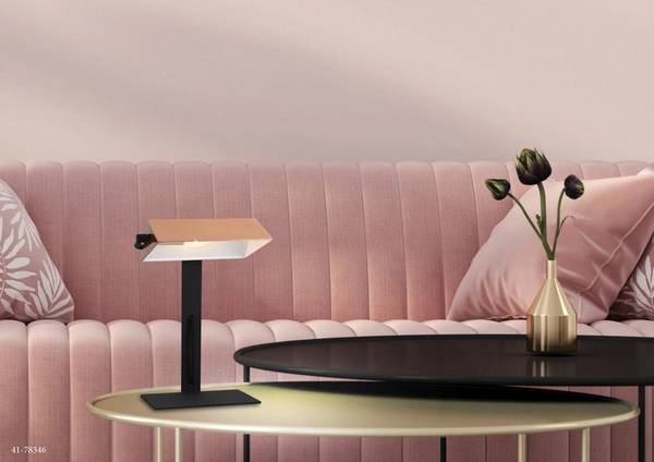 Lampa gabinetowa/biurkowa BANKIER 41-78346 czarno-miedziana 1x40W E14