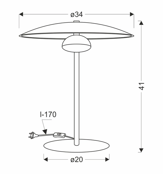 LAMPA STOŁOWA LUND 1 BIAŁY