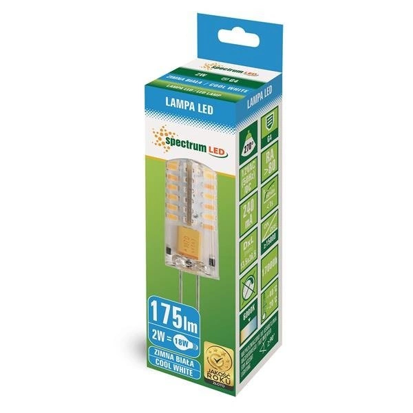 LED G4 COLUMN 12V 2W SILIKON CW SPECTRUM &