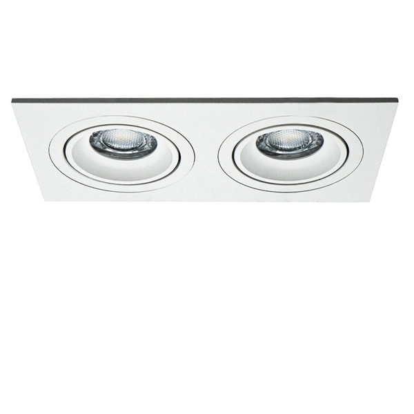 Oprawa wpuszczana oczko sufitowe CROSTI MODI SQ DUE biały szer. 17,6x9,2cm