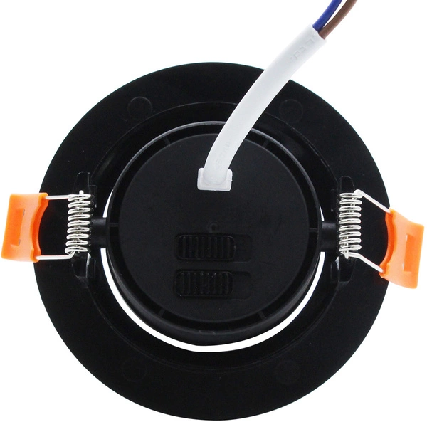 Ruchome oczko podtynkowe Plus czarne LED CCT