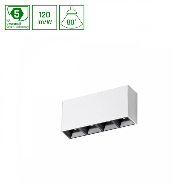 MINI28 ALLDAY INSPIRE ONE DARK LIGHT 80st CZARNY 840 17W 230V 280mm BIAŁY