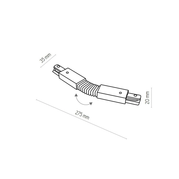 2060 ŁĄCZNIK ELASTYCZNY CZARNY