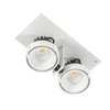 Oprawa wpuszczana Patrizio Double śr. 8,5cm 24W LED ciepła biel 3000K| biały/czarny