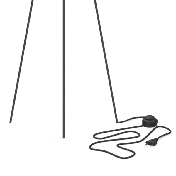 Lampa podłogowa CADILAC III 154cm 3xE27 | czarny 7988