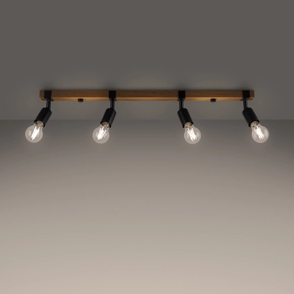 Plafon ZUCA 4 czarny