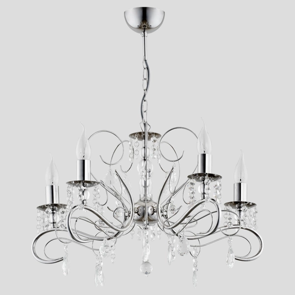 Żyrandol ALFA ASTOR CHROM 5xE14 57cm | 21585