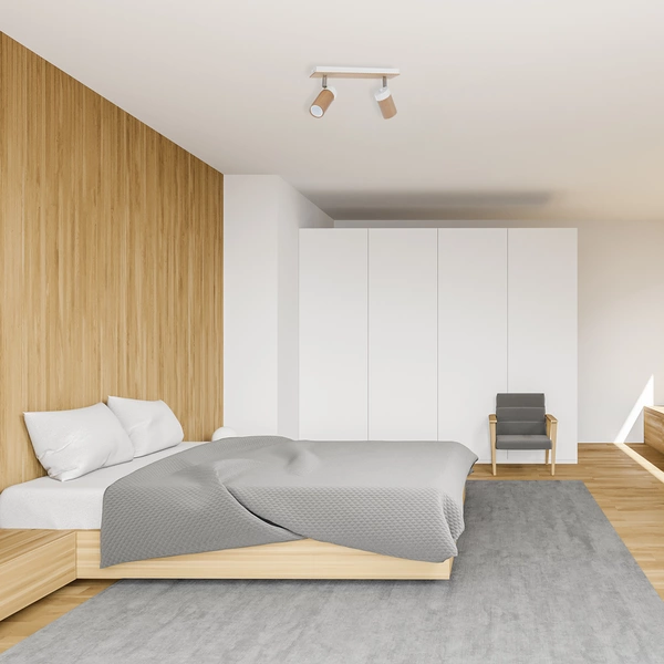 Lampa sufitowa nowoczesna reflektorek spot BARON II biały szer. 37cm