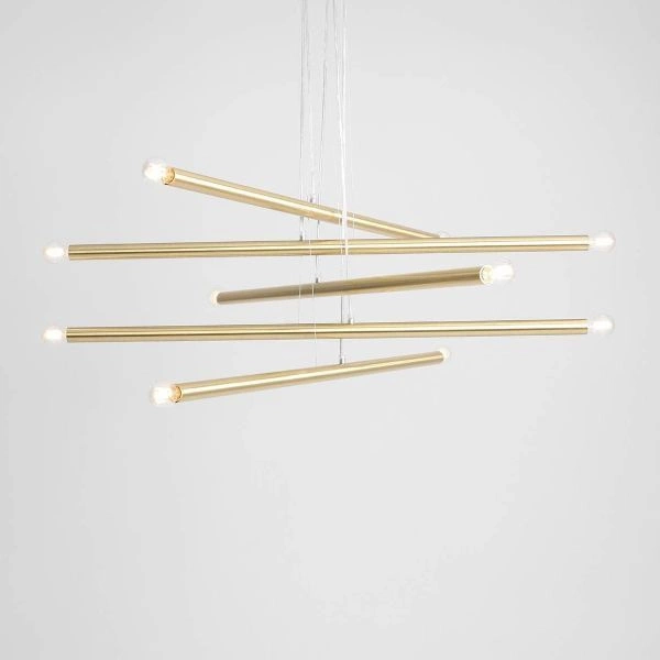 Aldex Lampa wisząca TUBO 10, 1072M40, mosiądz, 10x40W E14