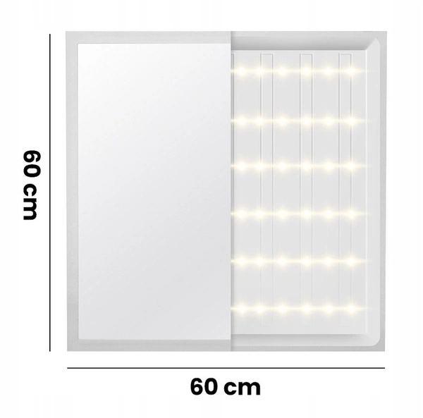 Panel LED natynkowy 60x60 40W biały PL-C05 130lm/W 4000K barwa neutralna