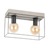 Betonowa Lampa Sufitowa Gretter 2xE27 Max.60W Szary Beton/Czarny Metal 919408236