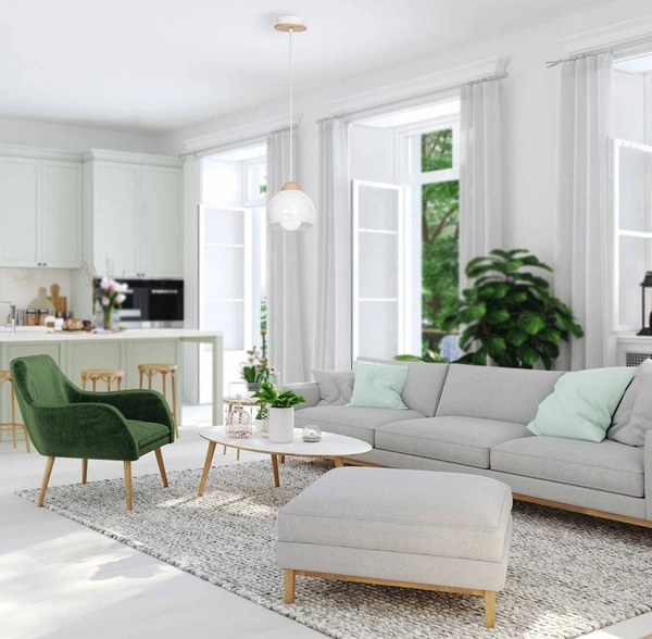 Lampa wisząca nowoczesna zwis kula DAMA I biały śr. 15cm