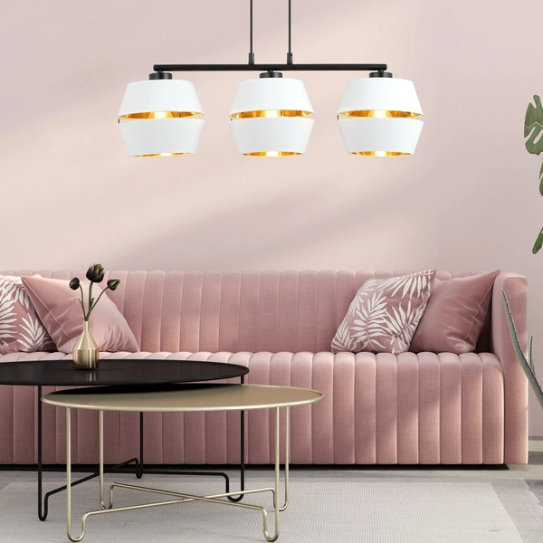 Lampa wisząca Emibig PIANO 3 Biały/GOLD 1182/3