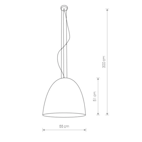 Lampa wisząca tuba nad stół EGG L biały/złoty śr. 55cm 9023