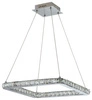 Lampa wisząca LORDS kwadrat, 31-34854, chrom, 24W LED, barwa zimna 6200-6500K