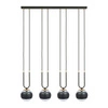 Lampa wisząca Emibig GLAM 4 Czarny/STRIPE 1113/4
