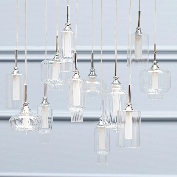 Lampa wisząca LARISSA XII przeźroczysta 65cm 1891228