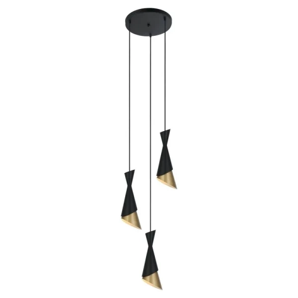 Lampa wisząca Malia wys. cał. 128cm 3xE27 | czarny