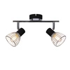 Lampa sufitowa/ścienna MODO listwa 92-61522 czarny/chrom 2xE14