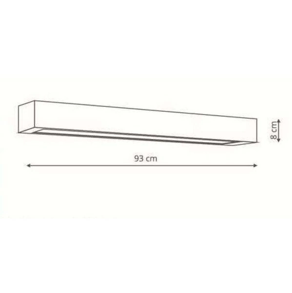 Kinkiet łazienkowy IBROS neutralna 3000k dł. 93cm IP44 12W | biały