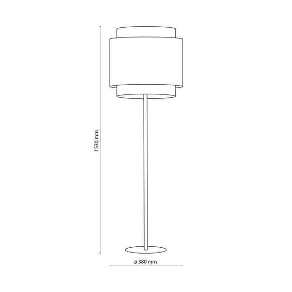 Lampa podłogowa rattanowa abażur BOHO BLACK wys. 145cm | czarny 5568