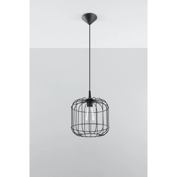 Industrialna lampa wisząca CELTA SL.0296 Czarna 1xE27
