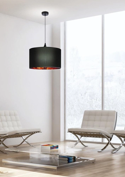 Lampa wisząca LONG 31-73952 czarno-miedziana 1x60W E27