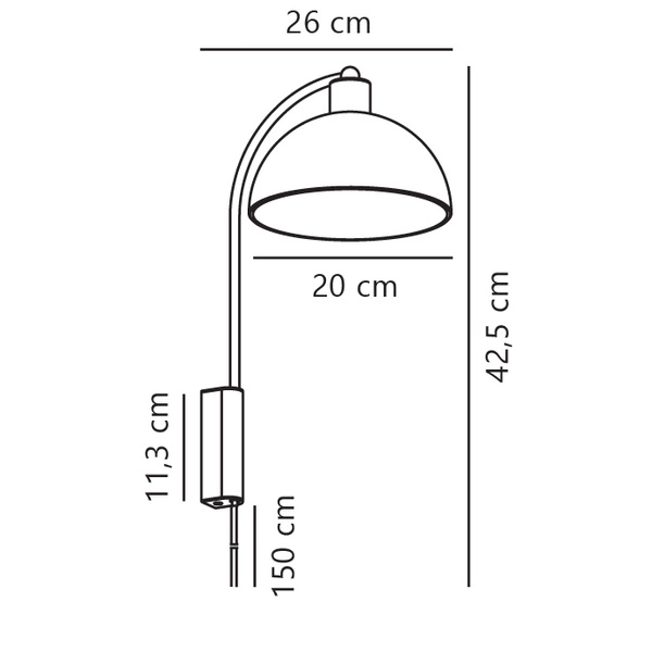 Kinkiet ELLEN E14 40W Metal | Mosiądz