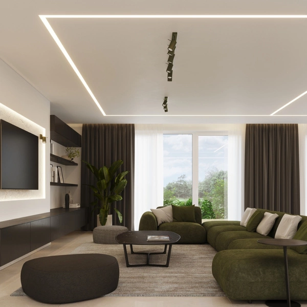 Plafon RING 3L zielony oliwkowy