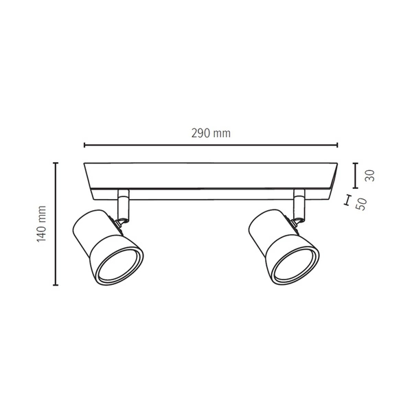 Lampa sufitowa Venla w zestawie 2xLED GU10 5W Drewno Brzozowe 2434260